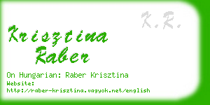 krisztina raber business card